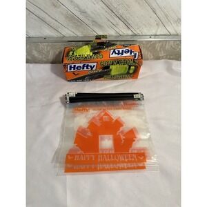 Vintage Hefty One Zip Halloween Glow in the Dark Quart Size Bags 8/10 Pack!